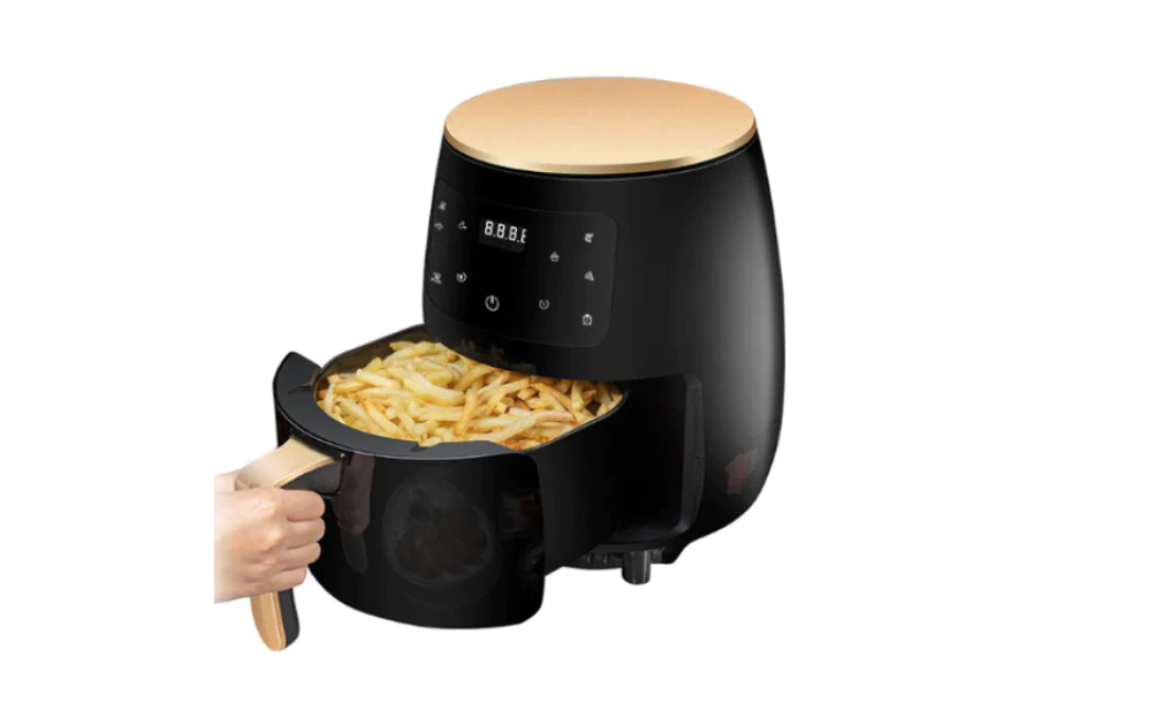 Friteuza Fara Ulei, Cu Aer Cald, Functie de Coacere, Putere 2400 W, Capacitate 6 litri, Afisaj LCD