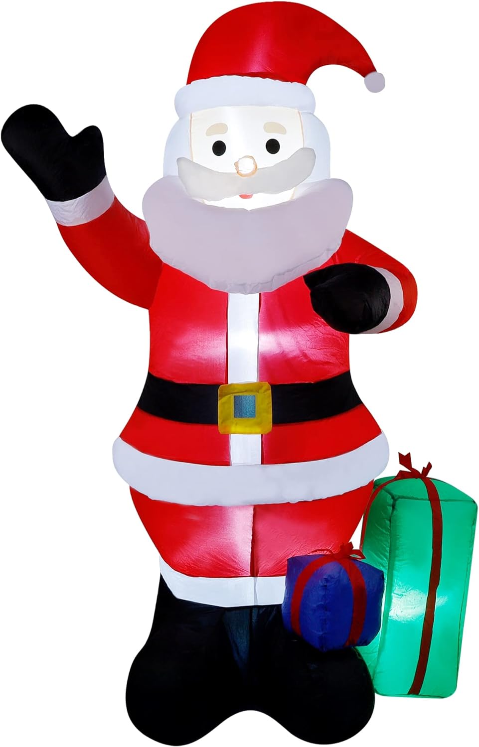 Figurina Gonflabila, Mos Craciun cu Iluminare LED, Umflare Automata Cu Pompa Incorporata, Rezistent La Intemperii, 2.4 m Inaltime