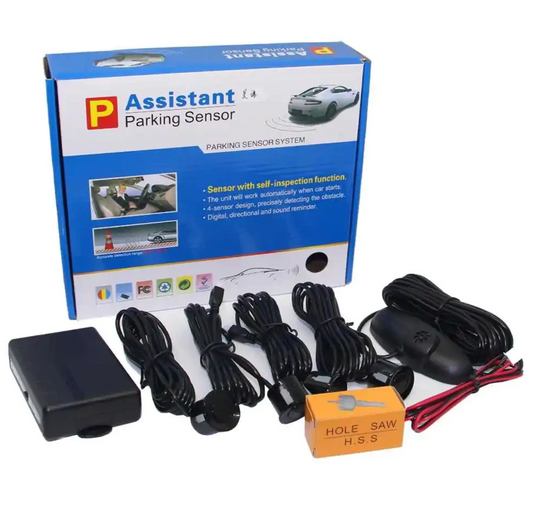 Kit 4 Senzori De Parcare, Cu Afisaj si Semnal Acustic, Pentru Orice Masina + Kit Reparatie Parbriz CADOU