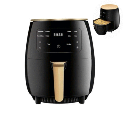 Friteuza Fara Ulei, Cu Aer Cald, Functie de Coacere, Putere 2400 W, Capacitate 6 litri, Afisaj LCD