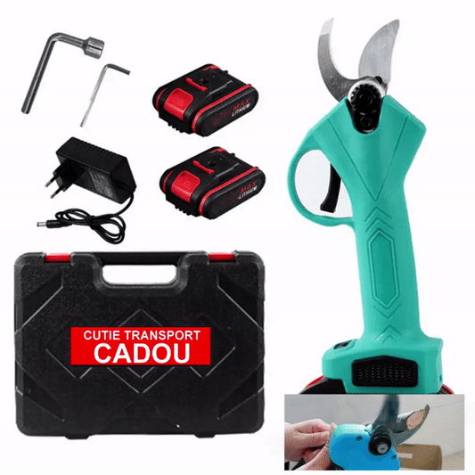 Foarfeca Electrica De Gradina ExpertGarden®, Cu 2 Acumulatori De 24V, Maner Ergonomic, Geanta De Transport Inclusa