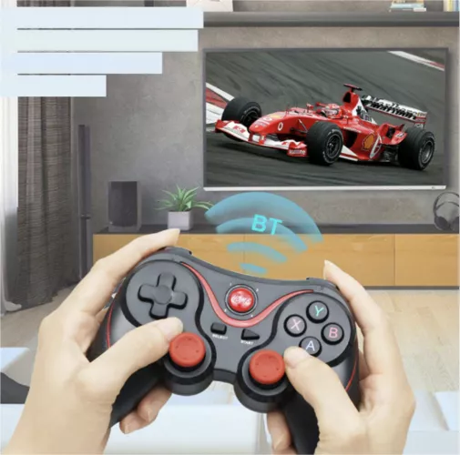 Gamepad Bluetooth Pentru Telefon , Tableta , PC , Smart TV , Smart Box Cu Acumulator