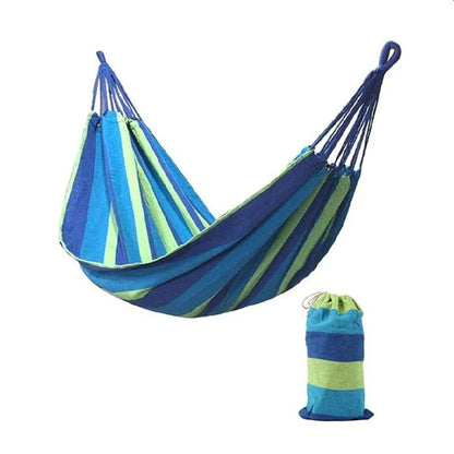Hamac Pentru O Persoana, Din Bumbac Rezistent, Cu Bara De Lemn, 200x80 cm, Sac De Depozitare Inclus