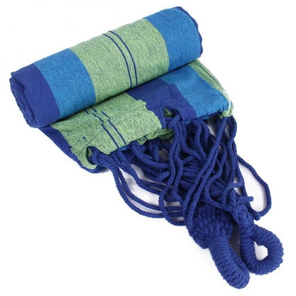 Hamac Pentru O Persoana, Din Bumbac Rezistent, Cu Bara De Lemn, 200x80 cm, Sac De Depozitare Inclus